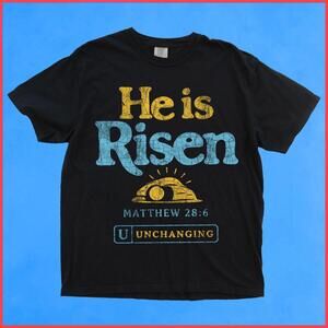 He Is Risen Shirt Matthew 28 6 Christian Easter Tee, Retro Bible Verse Graphic